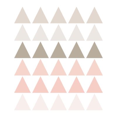 Vinyle Stickers Triangles en poudre et taupe