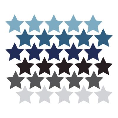 Vinyl Stickers Blue and gray stars