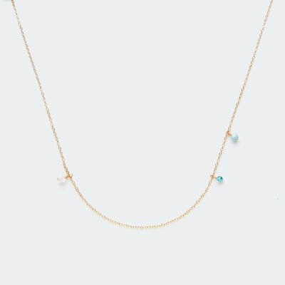 Minimal Beach palette necklace gold