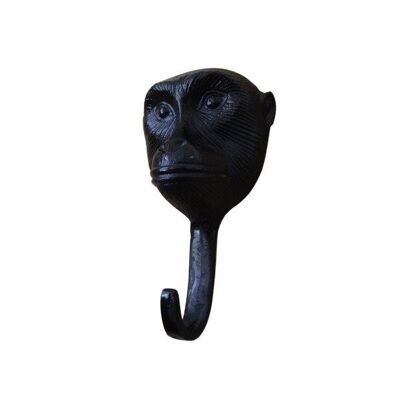 Hook - Moneky - Metal - Black Antique - 17.5cm height