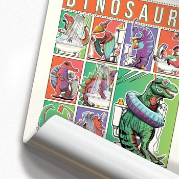 Dinosaures dans la salle de bain Poster 3