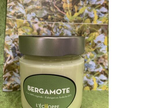 BOUGIE PARFUMEE CIRE 100 % VEGETALE SOJA 180 G BERGAMOTE