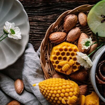 Vela de huevo de cera de abejas