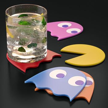 Sous-verres, Pac-Man, x5, PVC 3