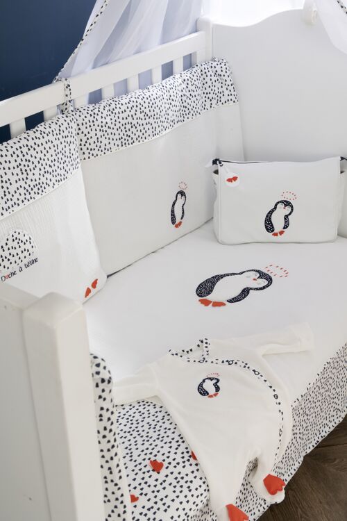 Edredon pingouin blanc - 70x140