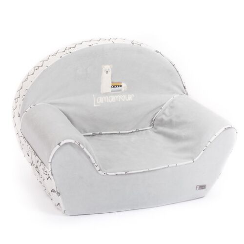 Fauteuil lamamour gris