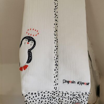 WHITE PENGUIN DIAPER HOLDER