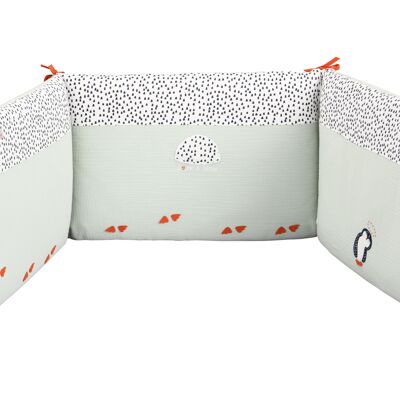 GREEN PENGUIN BED BUMPER