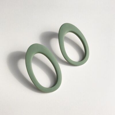 Marina earrings - Eucalyptus green