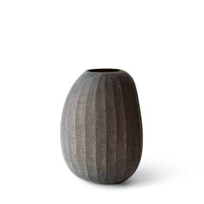Organic vase, smoke 26 x 18 cm