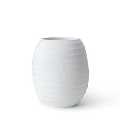 Organic vase, opal white 27 x 20 cm
