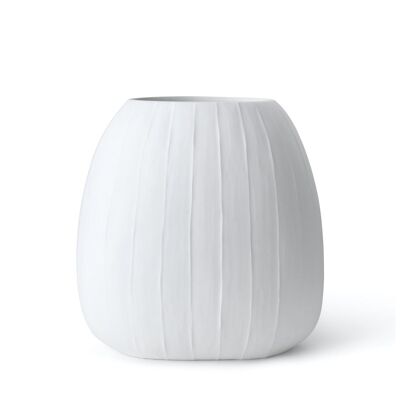 Organic vase, opal white 34 x 33