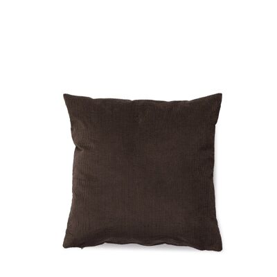 corduroy cushion, chocolate 50x50 cm