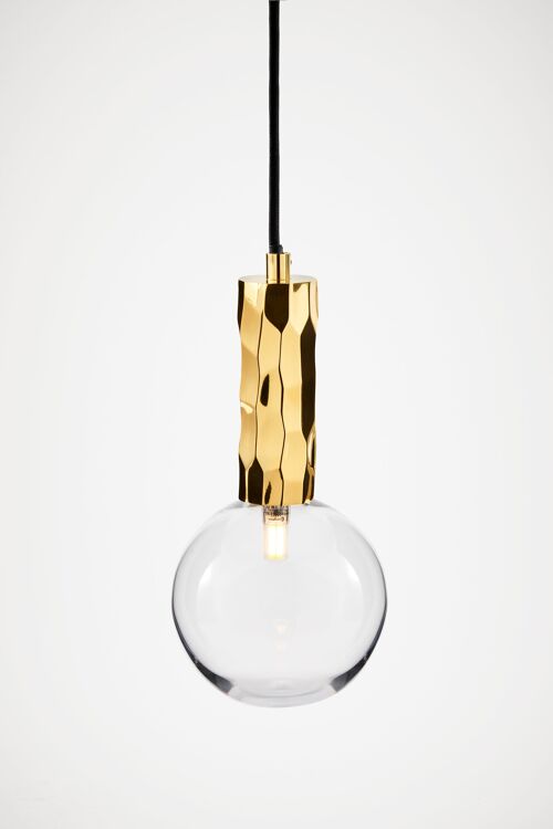 Kyoto Pendant light Brass with clear glass