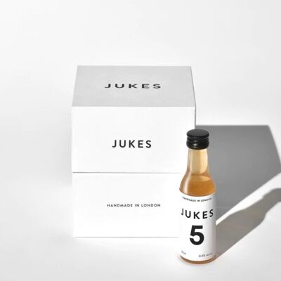 Jukes 5 - The Crisp White:  0% Alcohol, Apple cider Vinegar based, Mix with water, Citrus & refreshing taste, 9 x 30ml bottles in a box