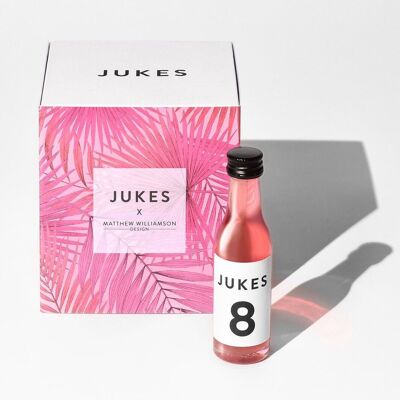 Jukes 8 - The Rosé:  0% Alcohol, Apple cider Vinegar based, Mix with water, 9 x 30ml bottles in a box