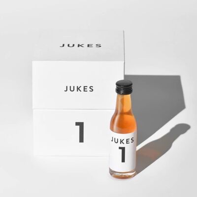 Jukes 1 - The Classic White:  0% Alcohol, Apple cider Vinegar based, Mix with water, Citrus & herbal taste, 9 x 30ml bottles in a box