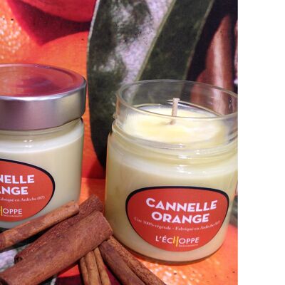 SCENTED CANDLE 100% VEGETABLE SOYA WAX 180 G CINNAMON ORANGE