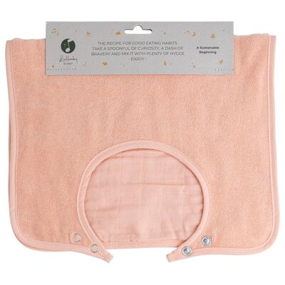 Double Sided Bib 50x30cm - Rose Quartz