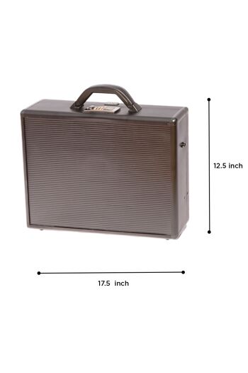 Mezzi LUX-Slim Mallette de Transport pour Ordinateur Portable en Aluminium 16,5" avec Serrure à Combinaison à 3 Chiffres Noir 2