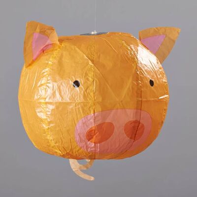 Japanischer Papierballon - Packung mit 6 - Schwein