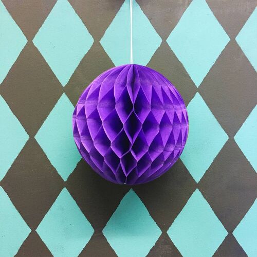 Paper Ball Decoration - Pack of 6 - Violet
