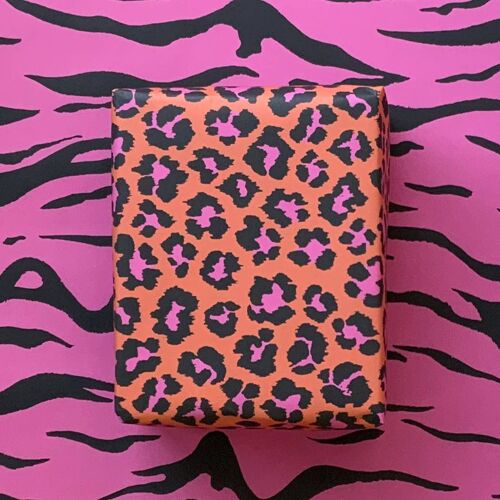Wrap - Double Sided - Orange & Bright Pink