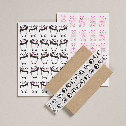 Writing Paper Set - Pack of 6 - Lucky Cats & Pandas