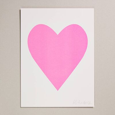 Risograph Print - Big Heart
