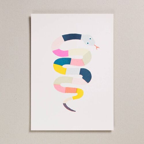 Risograph Print - Snake