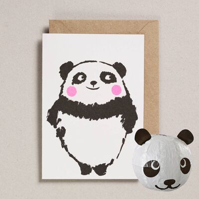 Tarjetas de Globos de Papel Japoneses - Pack de 6 - Panda