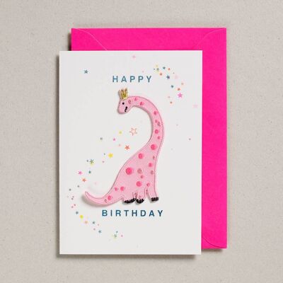 Patch Cards - Pack of 6 - Pink Dino