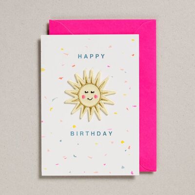 Aufnäherkarten – 6 Stück – Happy Birthday Sunshine