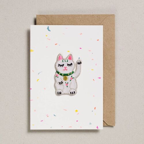Patch Cards - Pack of 6 - Lucky Waving Cat