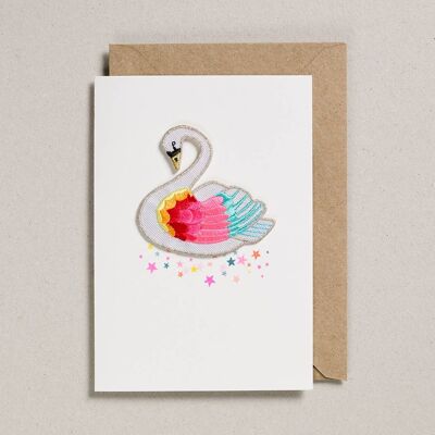 Patch Cards - Pack of 6 - Rainbow Swan