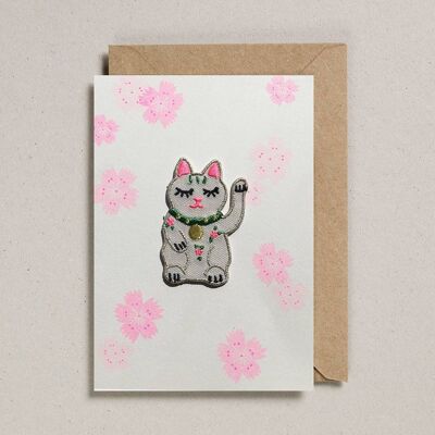 Patch Cards (Pack of 6) Lucky Cat Flowers