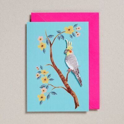 Embroidered Bird Cards - Pack of 6 - Blank (GC-BIR-0008)