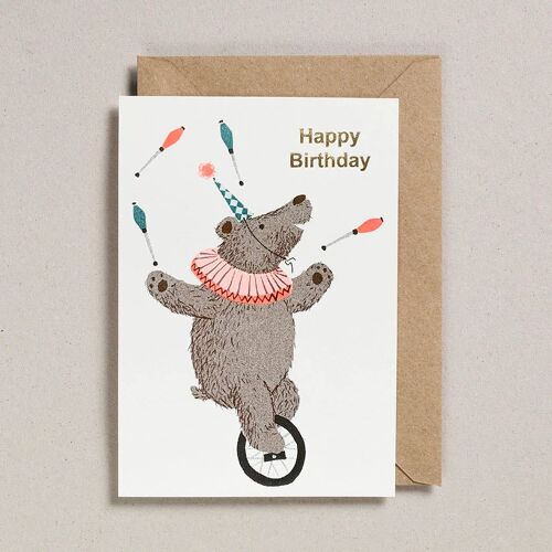 Confetti Pets Cards - Pack of 6 - Happy Birthday Bear