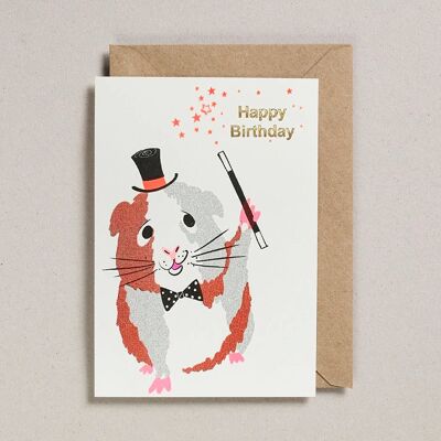 Confetti Pets Cards - Pack de 6 - Happy Birthday Guinea Pig