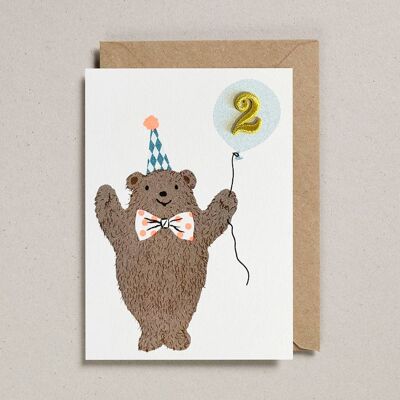 Confetti Pets Cards - Pack of 6 - Bear - Age 2 (GC-PET-0017)