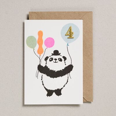 Konfetti-Haustierkarten – Packung mit 6 – Panda – Alter 4