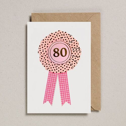 Riso Rosette Cards - Pack of 6 - Age 80