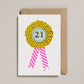 Cartes Riso Rosette - Paquet de 6 - 21 ans