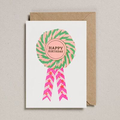 Riso Rosette Cards - Confezione da 6 - Happy Birthday 2