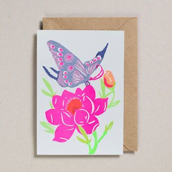 Cartes Riso Papercut (Lot de 6) Papillon
