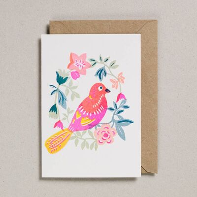 Cartes Riso Papercut - Paquet de 6 - Oiseau Tropical