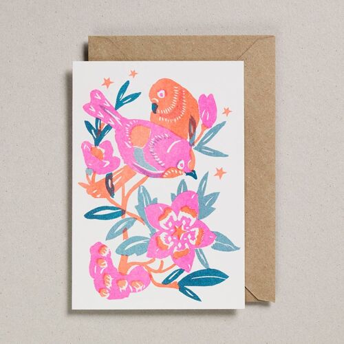 Riso Papercut Cards - Pack of 6 - Love Birds