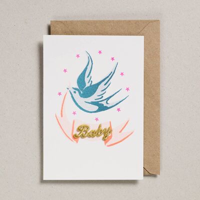 Cartes Riso Baby - Paquet de 6 - Oiseau Bannière