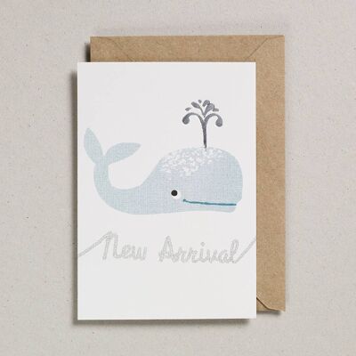 Cartes bébé Riso - Paquet de 6 - Baleine turquoise