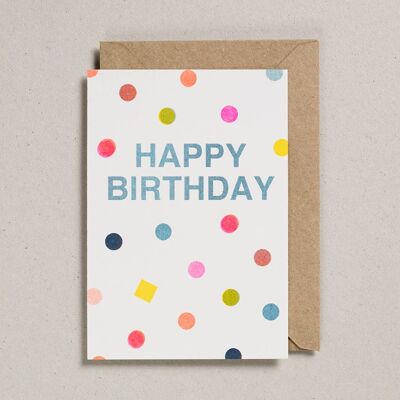 Riso-Formen – Packung mit 6 – Happy Birthday Spots
